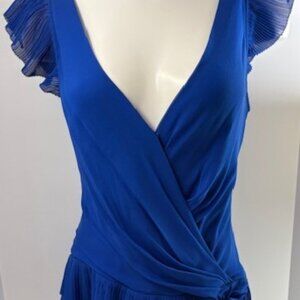 BCBG - Max Azria COLLECTION - Royal Blue Silk Blouse